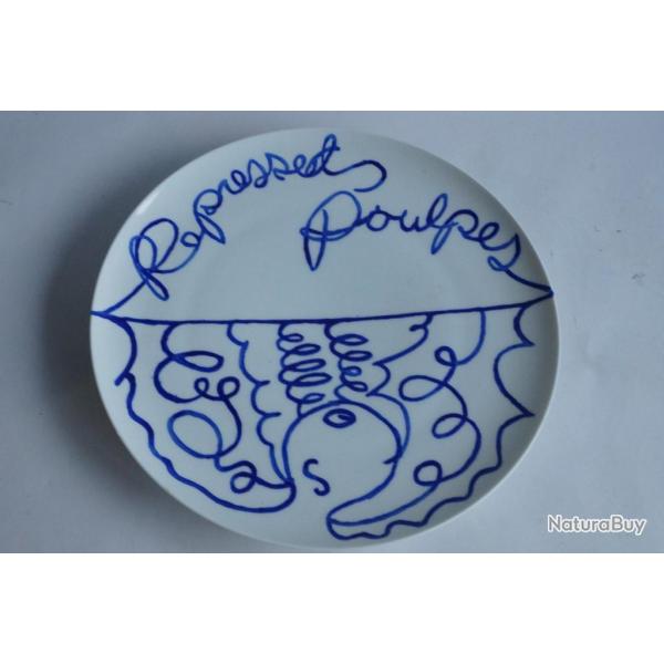 Joe ZUCKER Peinture originale sur porcelaine S�vres 1987