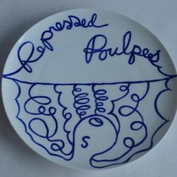 Joe ZUCKER Peinture originale sur porcelaine S&egrave;vres 1987
