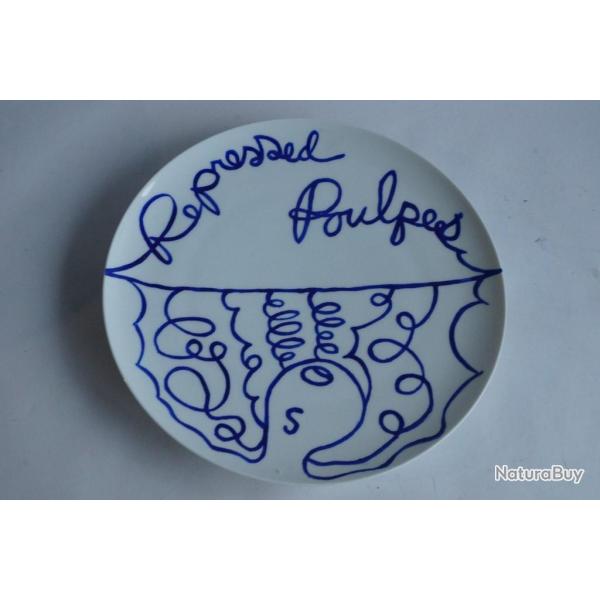 Joe ZUCKER Peinture originale sur porcelaine S�vres 1987