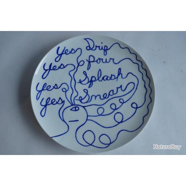 Joe ZUCKER Peinture originale sur porcelaine S�vres 1987