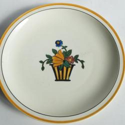 Assiette plate c&eacute;ramique Jean Luce Art D&eacute;co