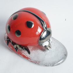 Sculpture Coccinelle verre Murano