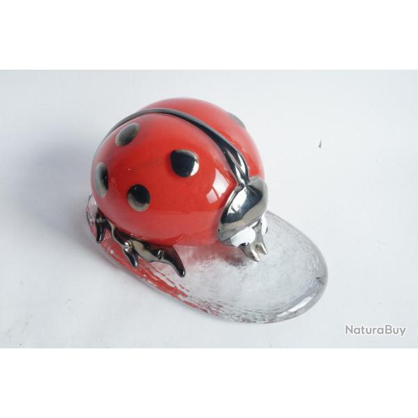 Sculpture Coccinelle verre Murano