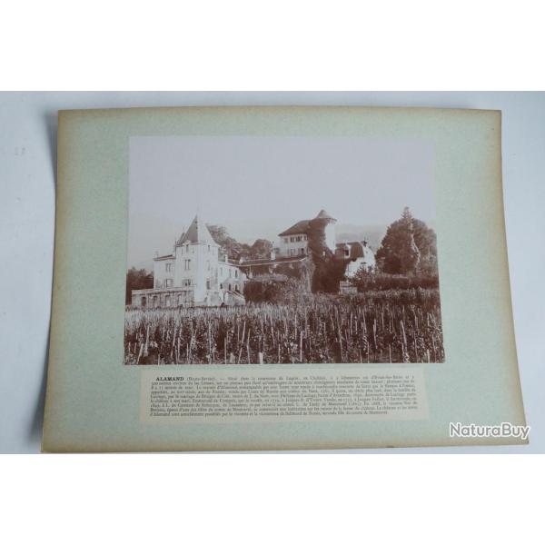 Photographie originale Manoir d'Alamand Lugrin  Haute-Savoie