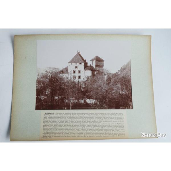 Photographie originale Ch�teau de Menthon Haute-Savoie
