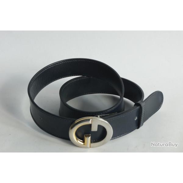 GUCCI Ceinture cuir noir