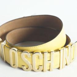 MOSCHINO Ceinture cuir jaune
