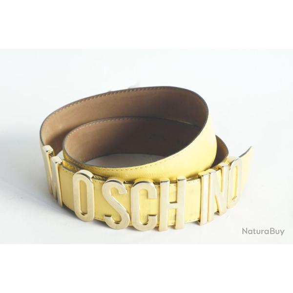MOSCHINO Ceinture cuir jaune