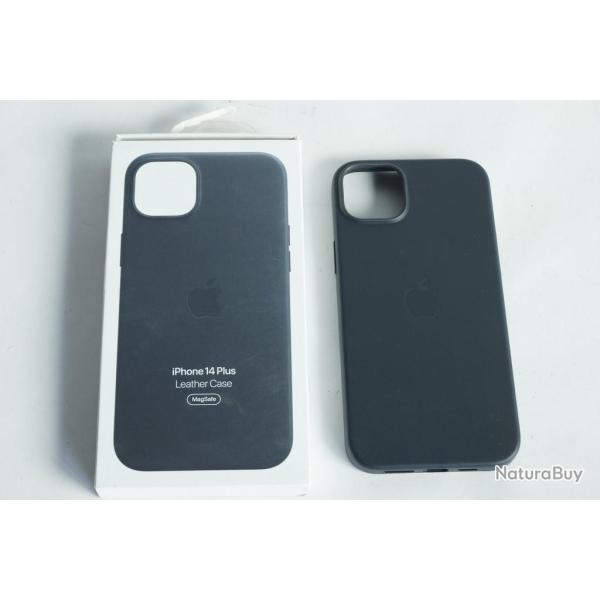 APPLE Coque iPhone 14 Plus MagSafe cuir noir