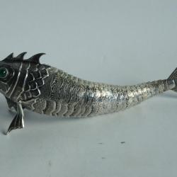 Poisson articul&eacute; argent massif Espagne