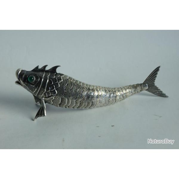 Poisson articul� argent massif Espagne