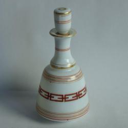 Ancien flacon opaline &eacute;maill&eacute;e Napol&eacute;on III