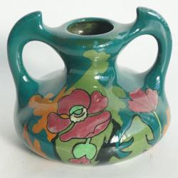 Vase c&eacute;ramique &eacute;maill&eacute;e style Art Nouveau