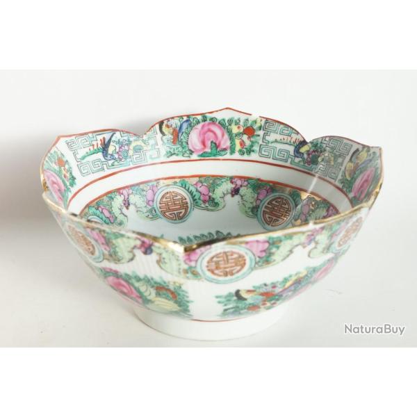 Bol porcelaine Canton Famille Rose Chine