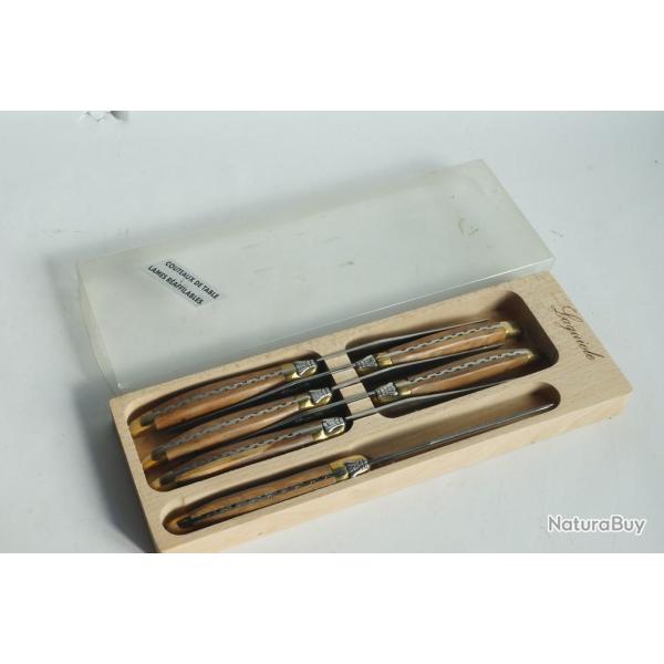 LAGUIOLE 6 Couteaux de table bois lames r�affilables