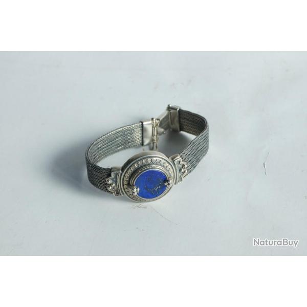 Bracelet argent Lapis-lazuli