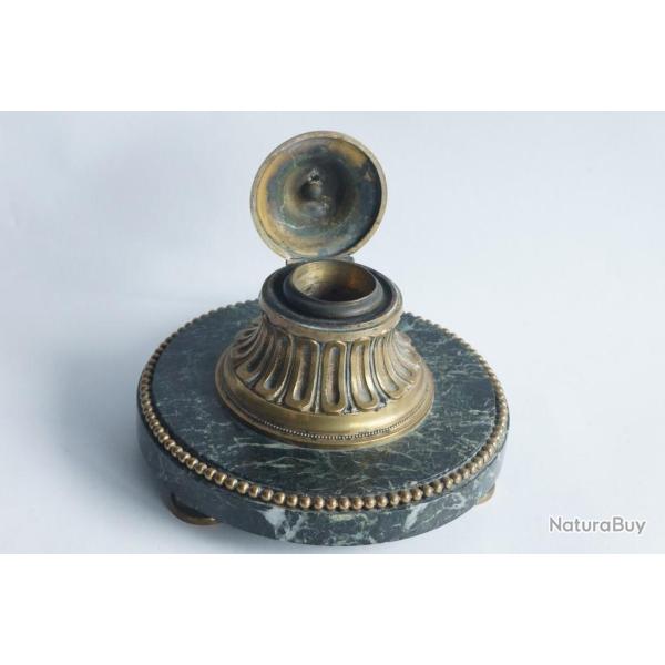 Encrier bronze marbre XIXe si�cle