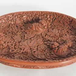 Reproduction Plat laque de Chine Cinabre National Palace Museum