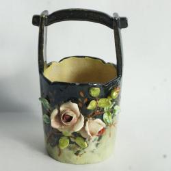 Pot Fleurs Barbotine &Eacute;douard Gilles XIXe si&egrave;cle