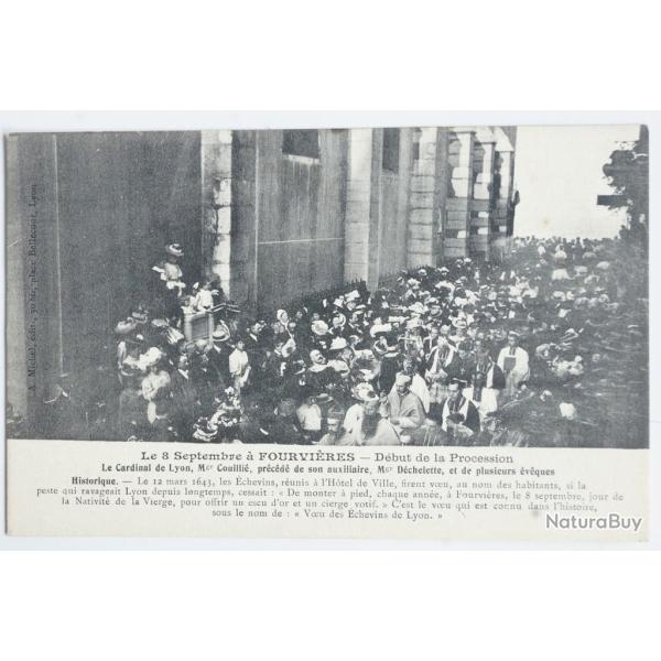 CPA Rh�ne Fourvi�res D�but de la procession