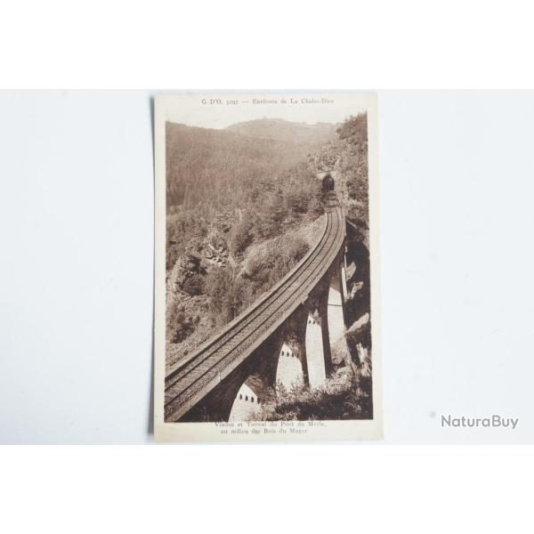 CPA Haute-Loire Chaise-Dieu Viaduc Tunnel Pont du Merle