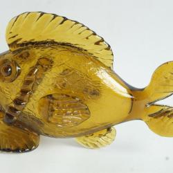 Sculpture Poisson verre souffl&eacute;