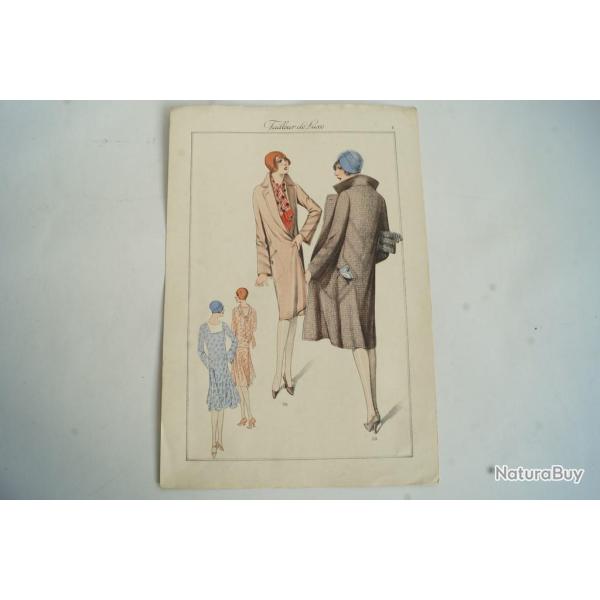 Gravure originale mode Tailleur de luxe Automne 1929