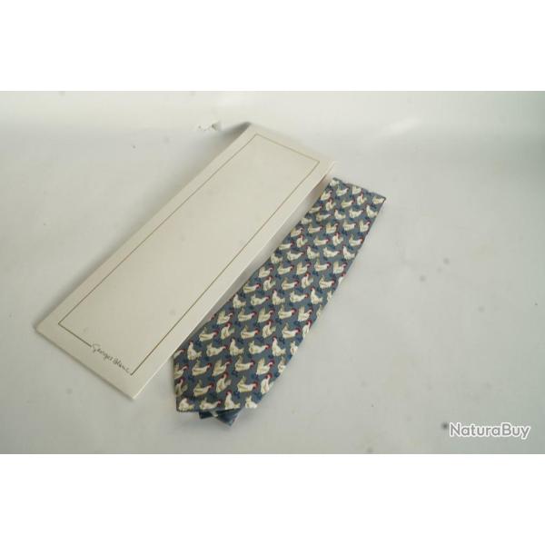 Cravate soie Georges Blanc Le Coq Andr� Claude Canova