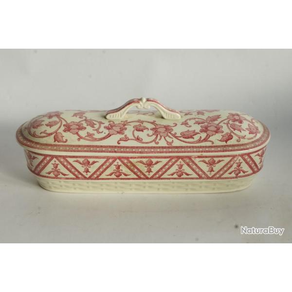 SARREGUEMINES Boite porte-peigne fa�ence Oriental
