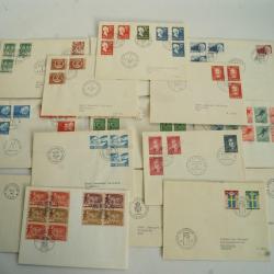 Lot 16 enveloppes 1er jour su&egrave;de ann&eacute;es 60
