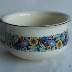 Pot de chambre fa&iuml;ence Villeroy & Boch 1510 Fleurs Art D&eacute;co