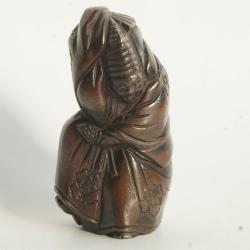 Petit okimono Personnage bronze Meiji Japon