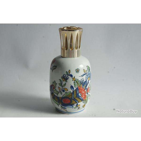 Lampe Berger porcelaine d�cor Rouen XVIIIe