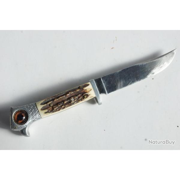 Couteau corne Fr. Pl�cker Jr. Solingen Rostfrei Allemagne
