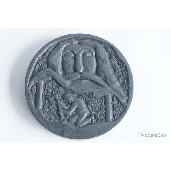 Plaque Charbon sculpt� Mine KWK Marcel Pologne