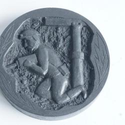 Plaque Charbon sculpt&eacute; Mine Pologne