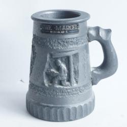 Chope &agrave; bi&egrave;re Charbon sculpt&eacute; Mine KWK Marcel Pologne