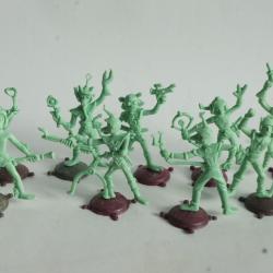 Jouet vintage 9 figurines Extraterrestres Galaxia 1999 Morelia
