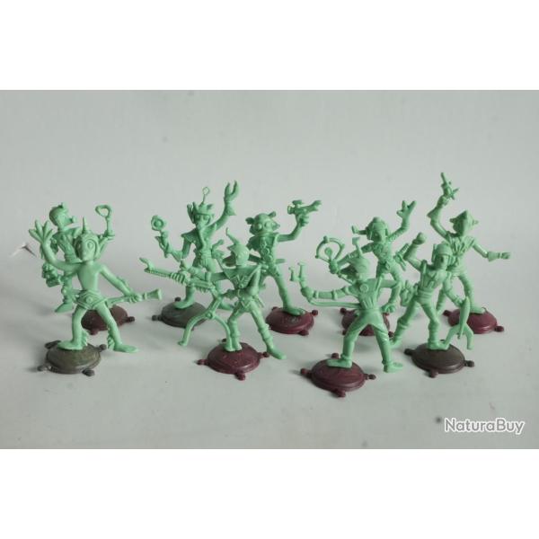 Jouet vintage 9 figurines Extraterrestres Galaxia 1999 Morelia