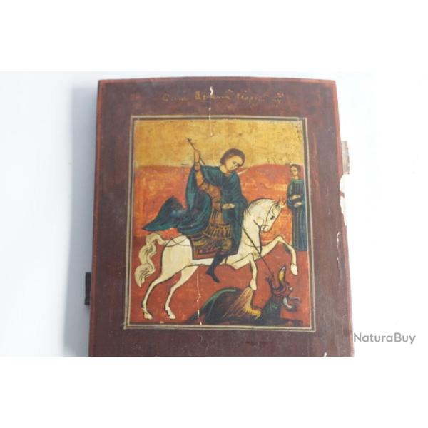 Ic�ne orthodoxe Saint Georges terrassant le dragon