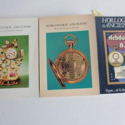 Trois revues Horlogerie ancienne N&deg; 2 - 3 - 6