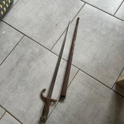 sabre ba&iuml;onnette fusil 74 gras model 1874 1GM poilu