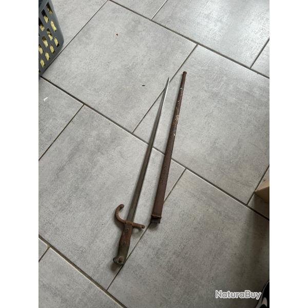 sabre ba�onnette fusil 74 gras model 1874 1GM poilu