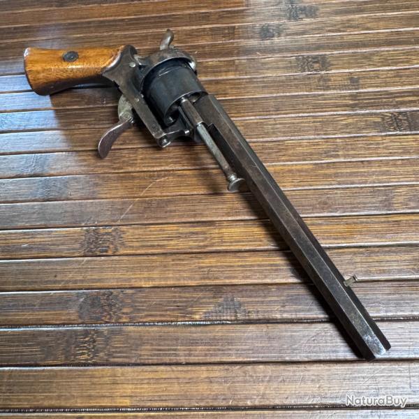 REVOLVER A BROCHE 7 mm CANON LONG 15 cm