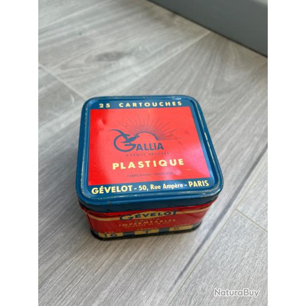 Collection Ancienne bo�te de cartouche en t�le G�velot gallia