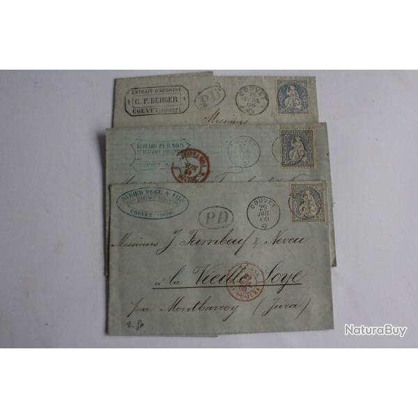 Enveloppes timbre 30cts Helv�tie assise cachet absinthe Pernod Berger
