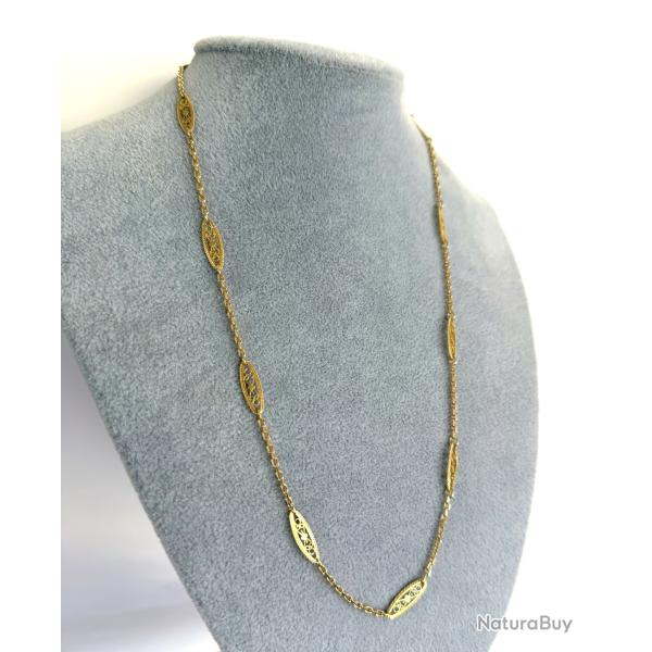 Magnifique chaine filigrane or 18 carats - 52 cm