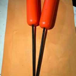 2  support canne vissant orange p&ecirc;che carnassier occasion