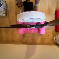 Fusil semi automatique manuchasse cal 12/76 canon 71 avec rallonge de 10cm faite par armurerie