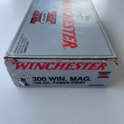 Bo&icirc;te 20 Balles winchester 300wn - 150gr - power point